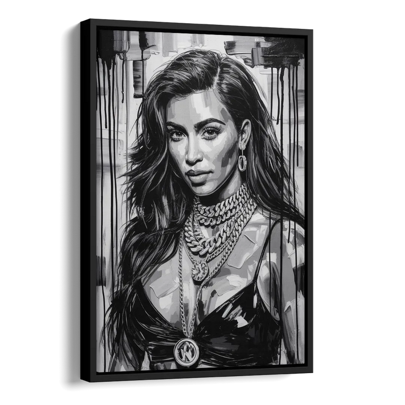 Iconic Side - Black Canvas Wall Art