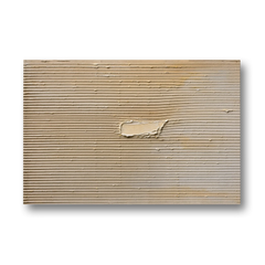 Impasto Wall Art of Combed Plaster Ridges - Canvas Wall Art - Front