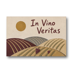 In Vino Veritas Vineyard Hills Under a Gold Sun - Canvas Wall Art - Front