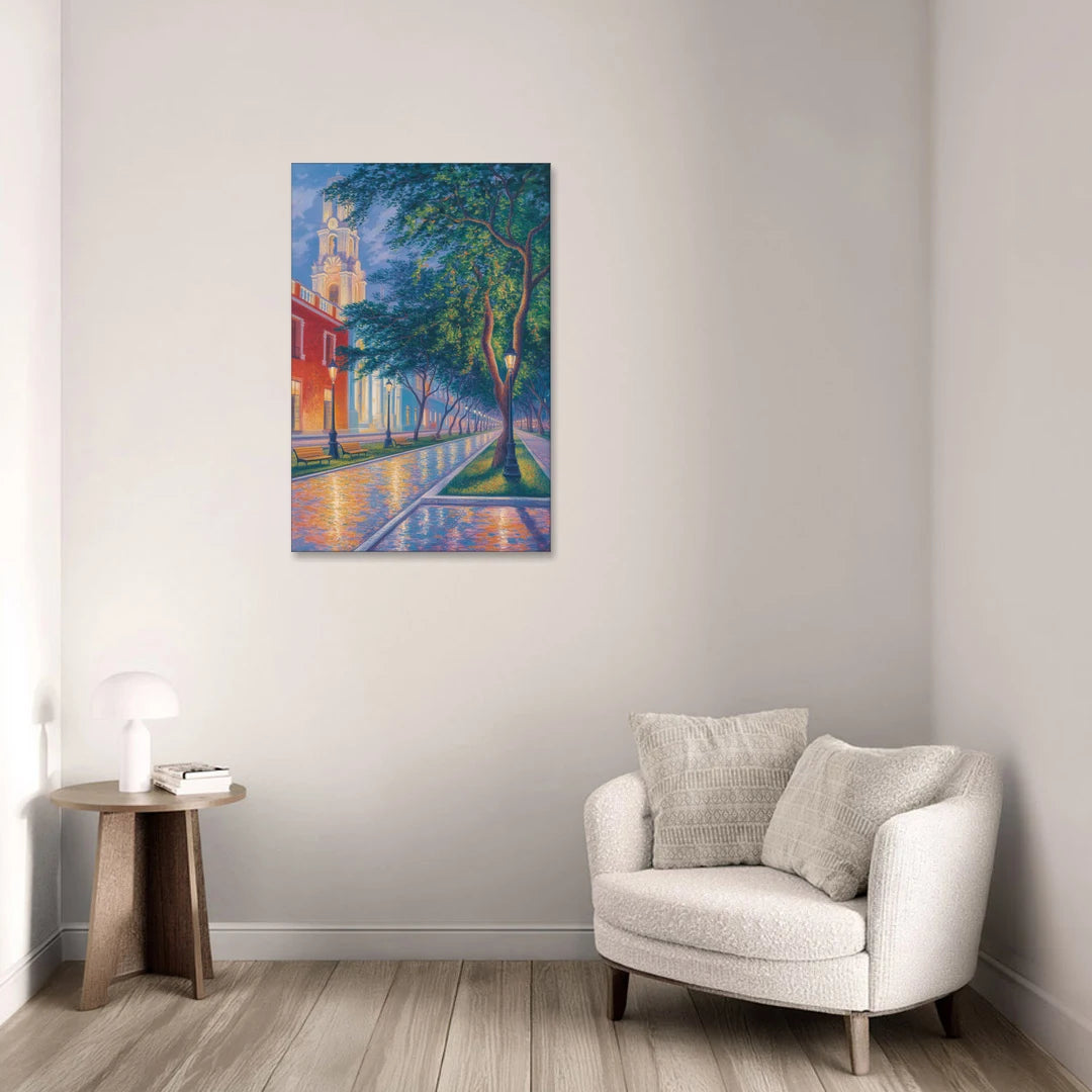 Independencia Park Evening - Canvas Wall Art - Sofa - 24x36