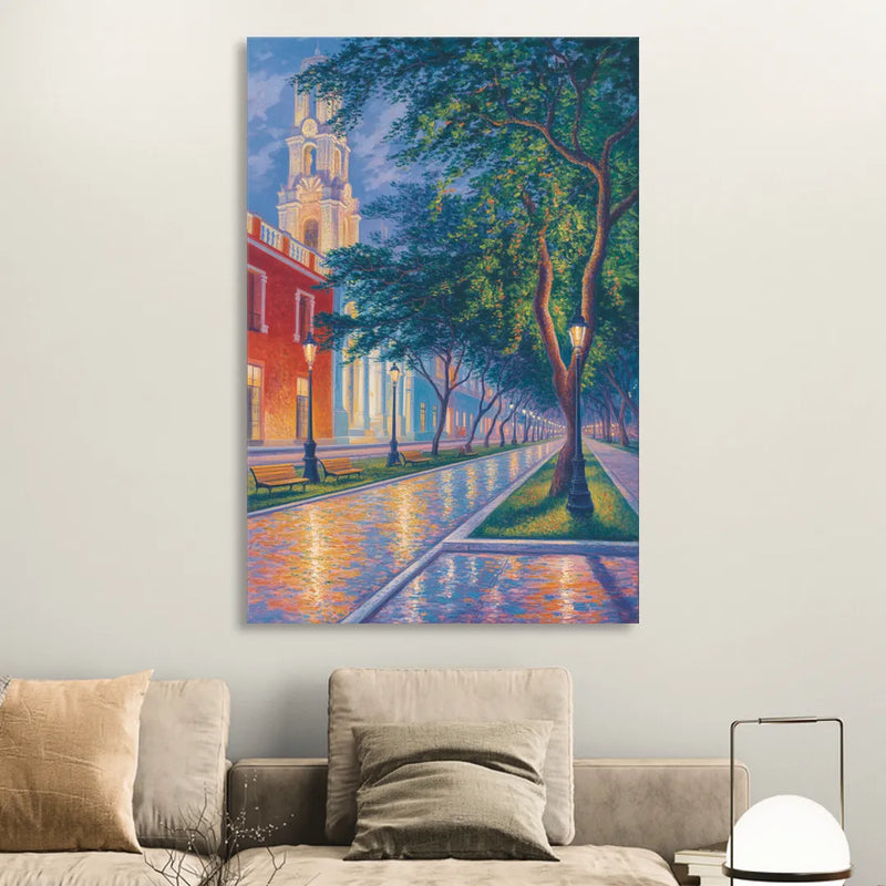 Independencia Park Evening Living Room - Canvas Wall Art