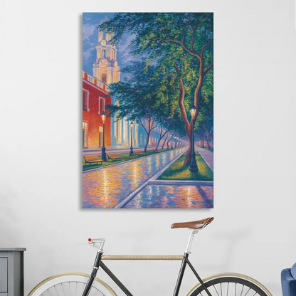 Independencia Park Evening Sitting Room - Canvas Wall Art