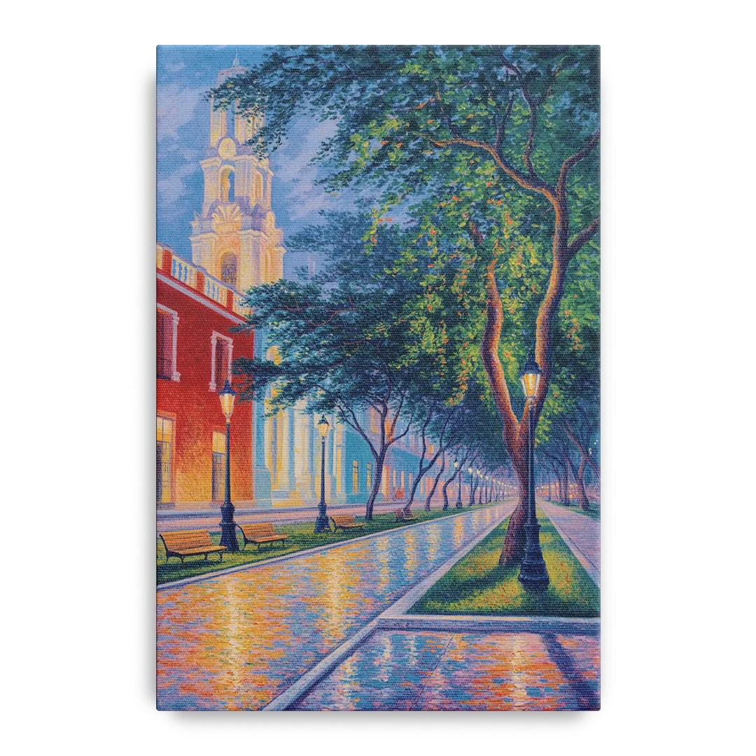 Independencia Park Evening Front - Canvas Wall Art