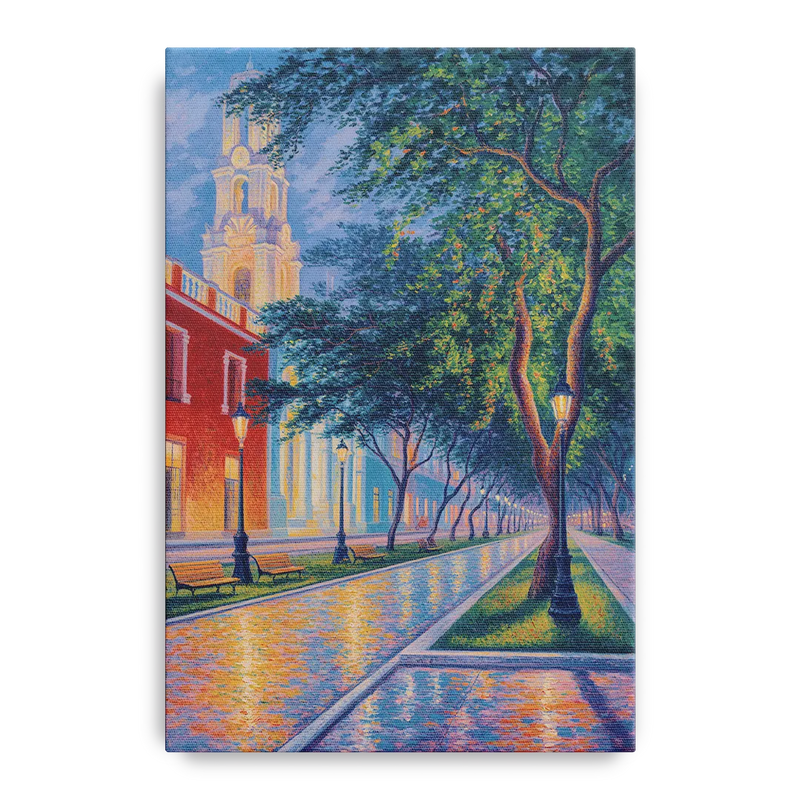 Independencia Park Evening Front - Canvas Wall Art