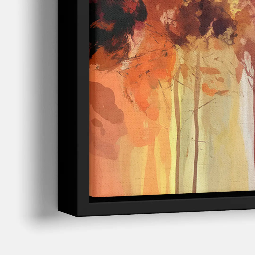 Indianapolis Downtown Skyline - Close-Up Black Frame Canvas