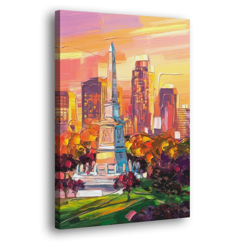 Indianapolis Historic Landmarks - Canvas Wall Art - Side