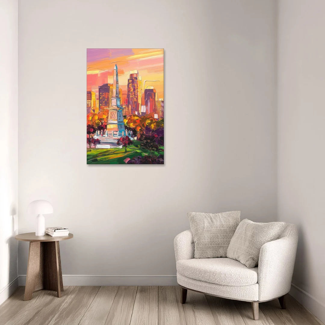 Indianapolis Historic Landmarks - Canvas Wall Art - Sofa - 24x36