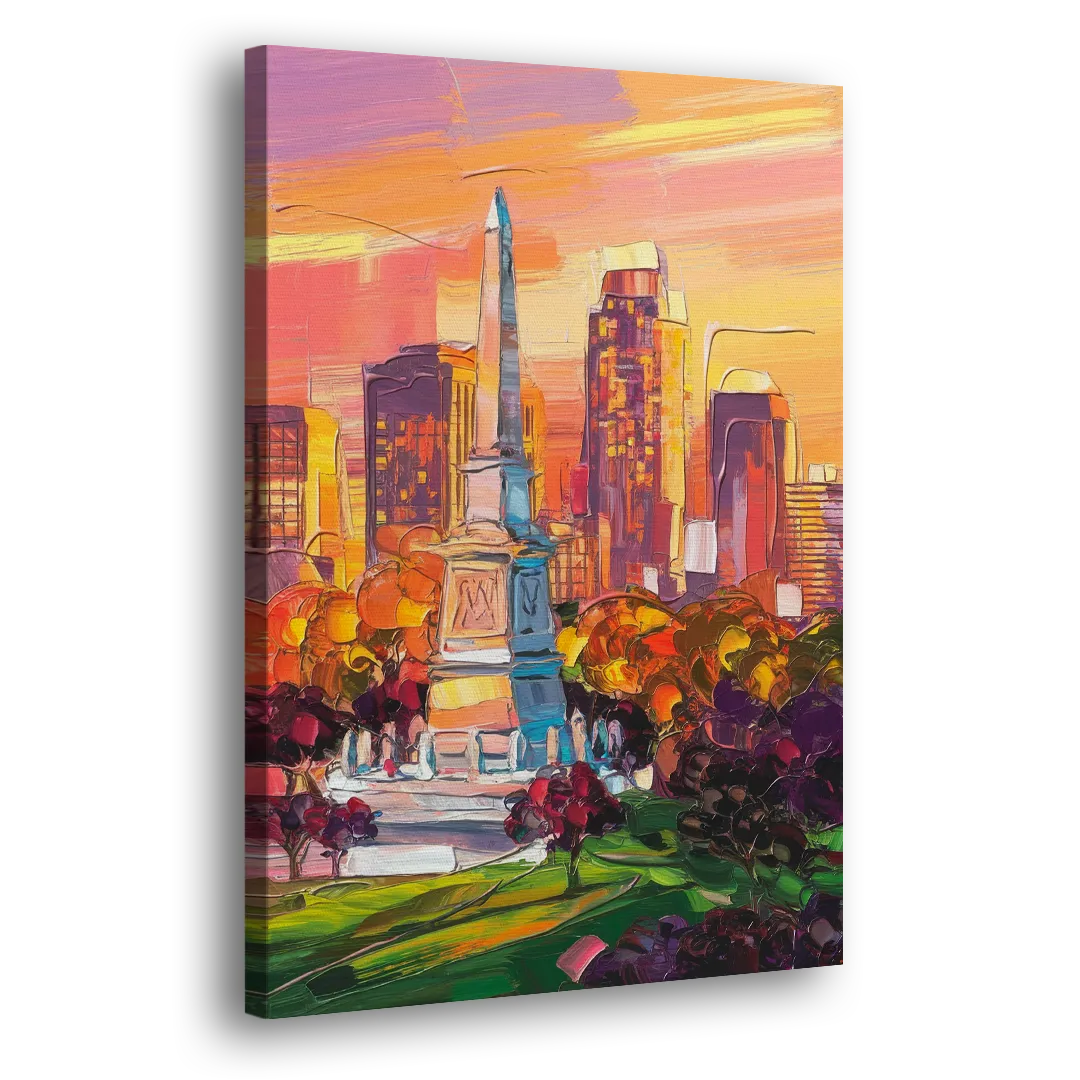 Indianapolis Historic Landmarks Side - Canvas Wall Art