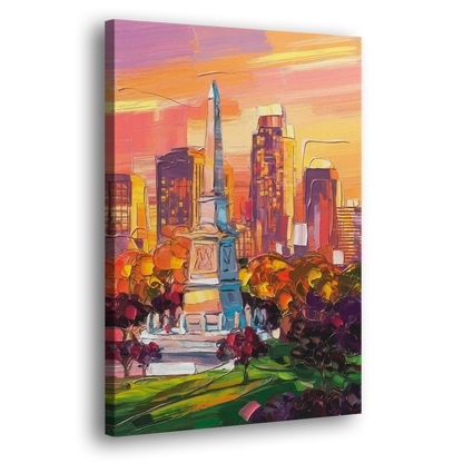 Indianapolis Historic Landmarks Side - Canvas Wall Art