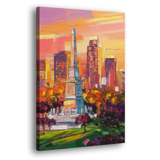 Indianapolis Historic Landmarks Side - Canvas Wall Art