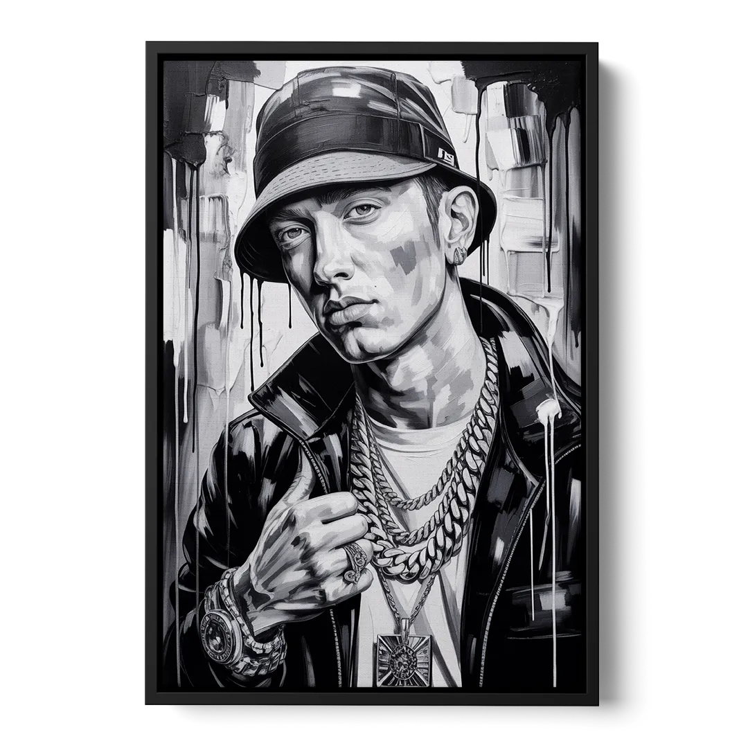 Infinite Bars 2.0 Front - Black Canvas Wall Art