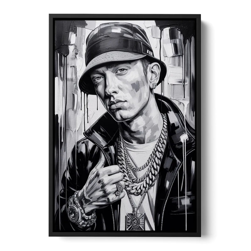 Infinite Bars 2.0 Front - Black Canvas Wall Art