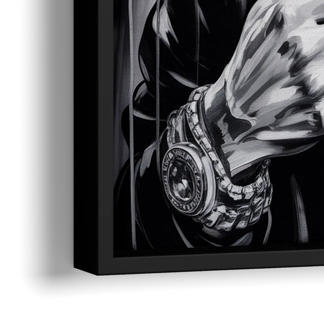 Infinite Bars 2.0 - Close-Up Black Frame Canvas