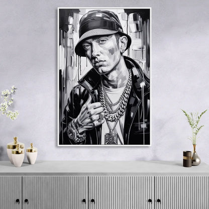 Infinite Bars 2.0 Sitting Room - White Canvas Wall Art