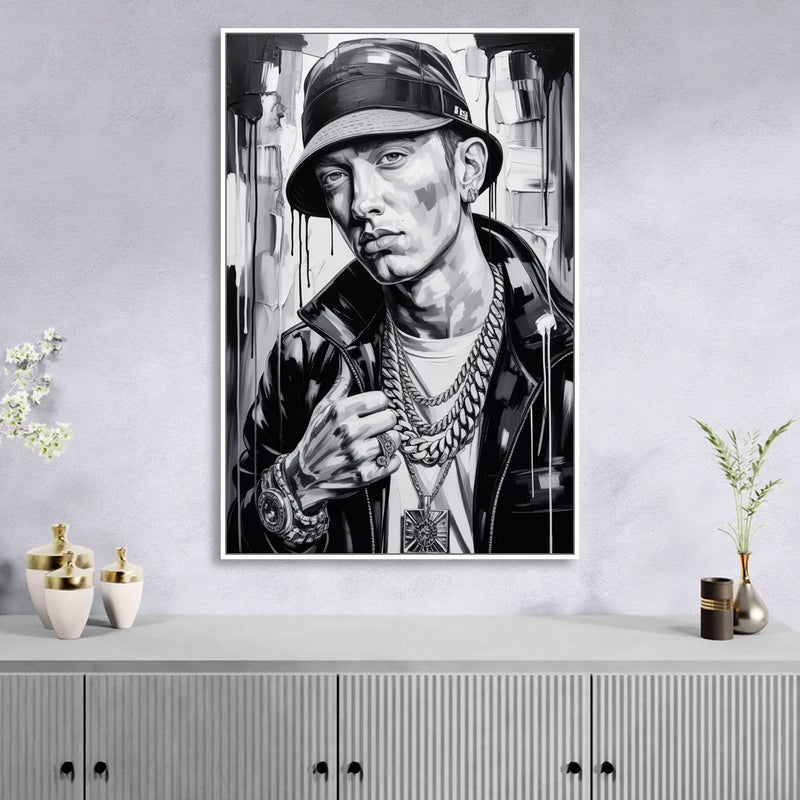 Infinite Bars 2.0 Sitting Room - White Canvas Wall Art