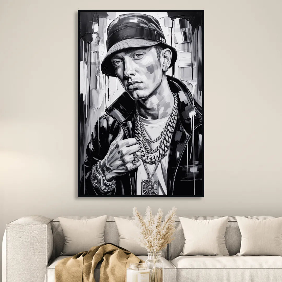 Infinite Bars 2.0 Sitting Room - Black Canvas Wall Art