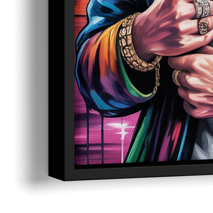 Infinite Bars - Close-Up Black Frame Canvas