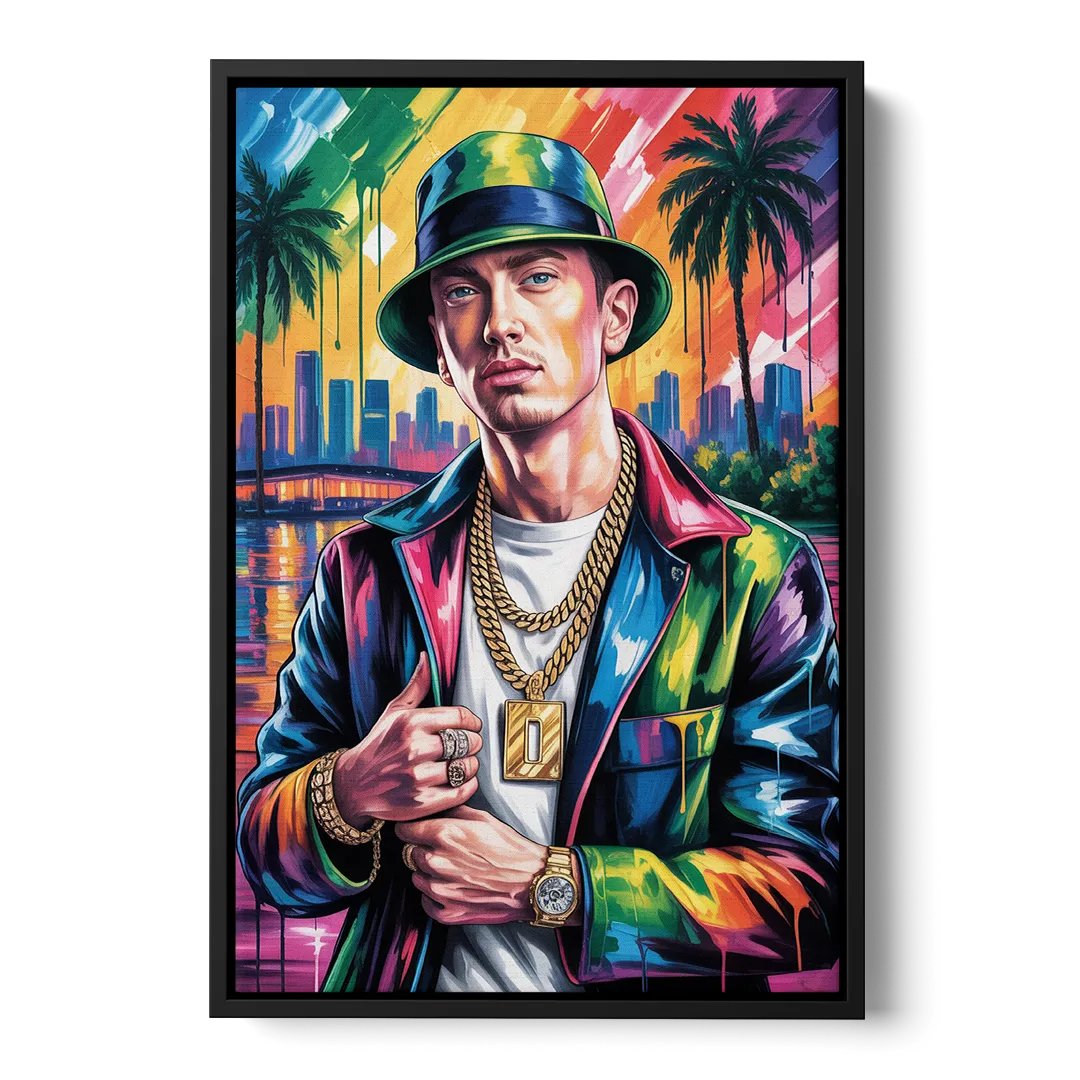 Infinite Bars - Black Frame Canvas