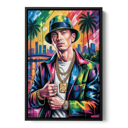 Infinite Bars - Black Frame Canvas