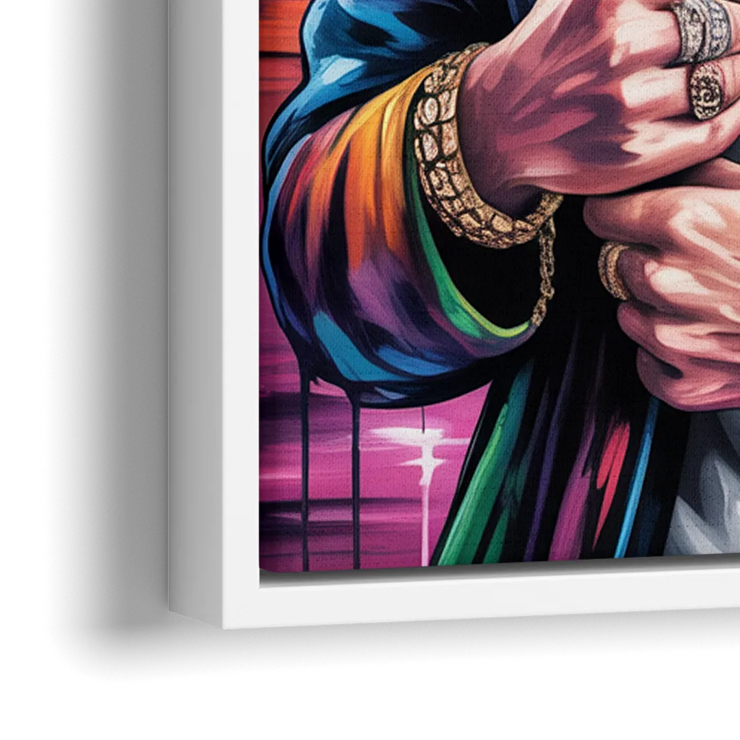 Infinite Bars - Close-Up White Frame Canvas