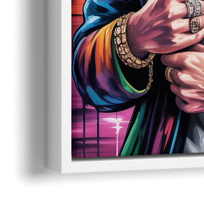 Infinite Bars - Close-Up White Frame Canvas