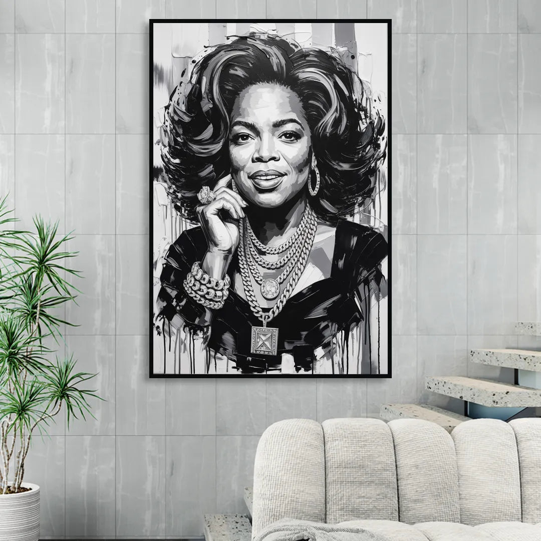 Inspire Living Room - Black Canvas Wall Art