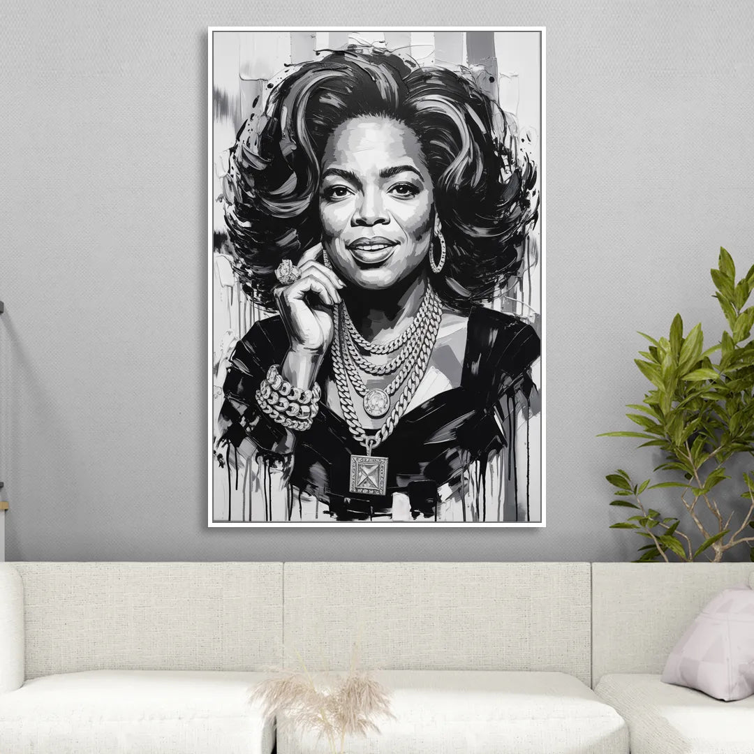 Inspire Living Room - White Canvas Wall Art