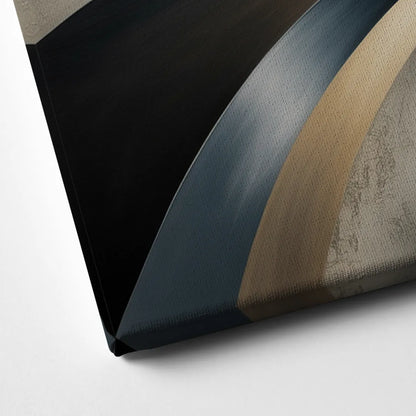 Intertwined Elegance Black and Grey Abstract Canvas Close Up