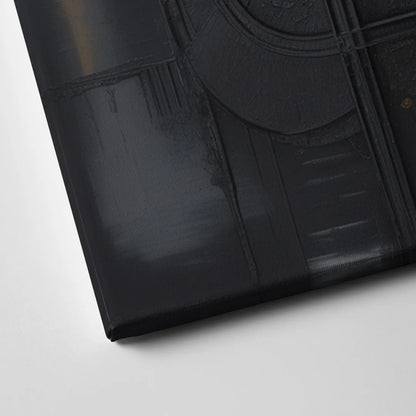 Intricate Harmony Black Abstract Canvas Close Up