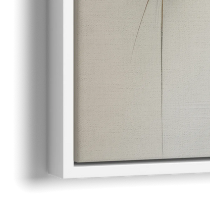 Intricate Harmony Grey and White Abstract - Close-Up White Frame Canvas