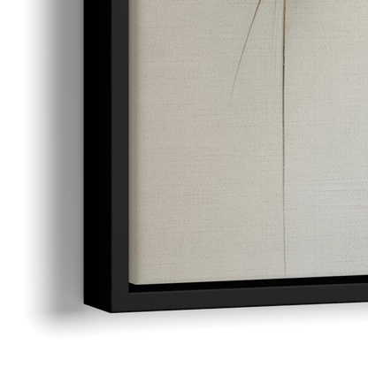 Intricate Harmony Grey and White Abstract - Close-Up Black Frame Canvas