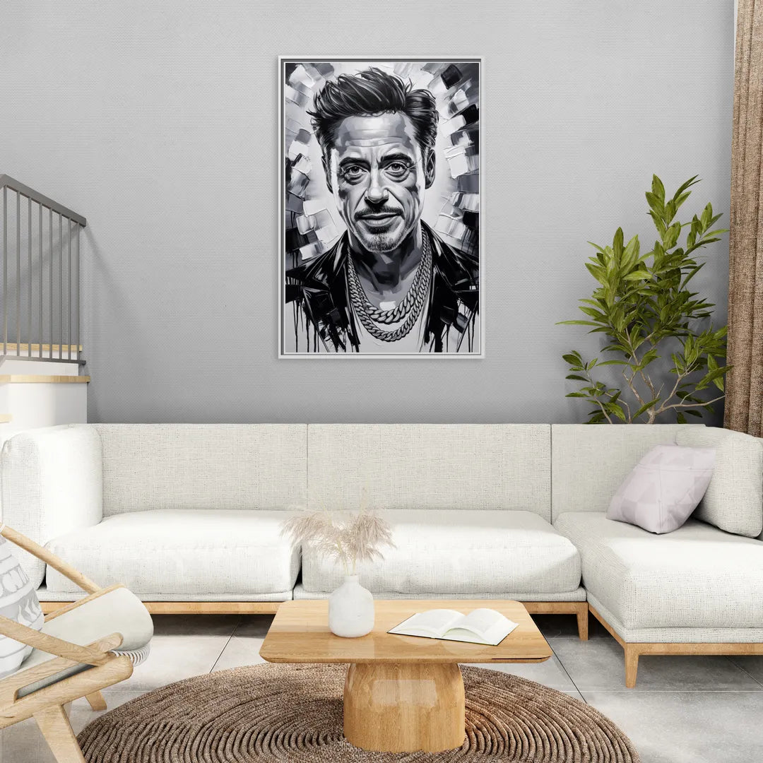 Iron Spirit 2.0 - Living Room White Frame Canvas