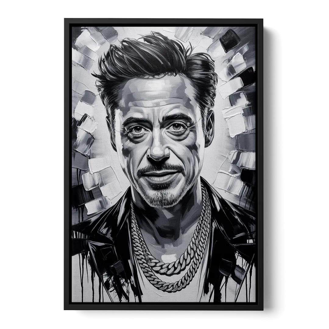 Iron Spirit 2.0 Front - Black Canvas Wall Art