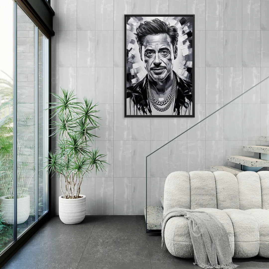 Iron Spirit 2.0 - Living Room Black Frame Canvas