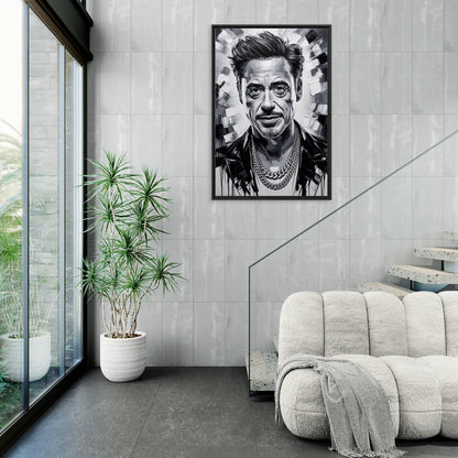 Iron Spirit 2.0 - Living Room Black Frame Canvas