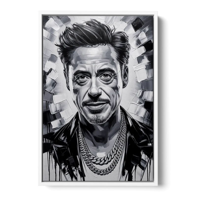 Iron Spirit 2.0 Front - White Canvas Wall Art