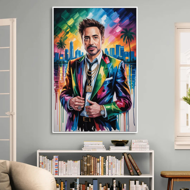 Iron Spirit Living Room - White Canvas Wall Art