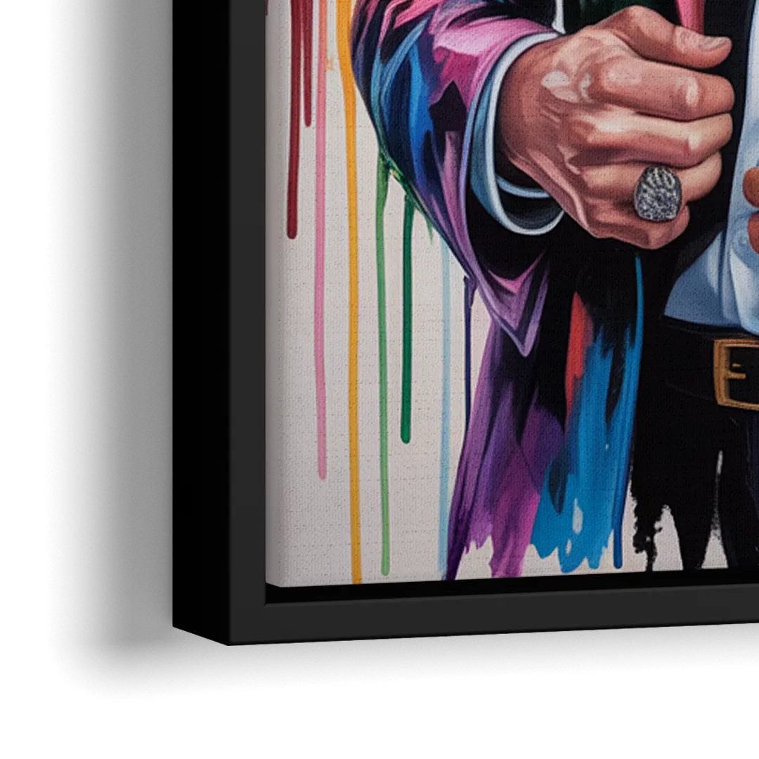 Iron Spirit - Close-Up Black Frame Canvas