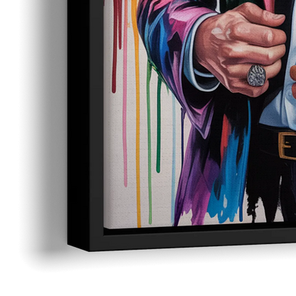 Iron Spirit - Close-Up Black Frame Canvas
