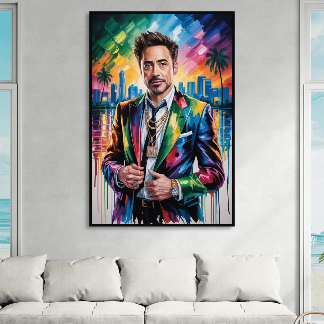 Iron Spirit Sitting Room - Black Canvas Wall Art