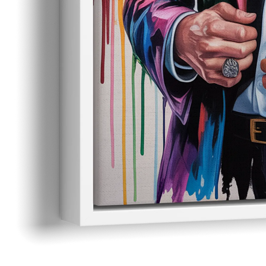 Iron Spirit - Close-Up White Frame Canvas