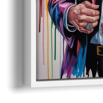 Iron Spirit - Close-Up White Frame Canvas