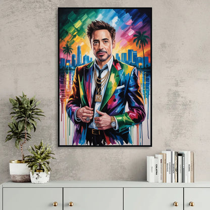 Iron Spirit Living Room - Black Canvas Wall Art