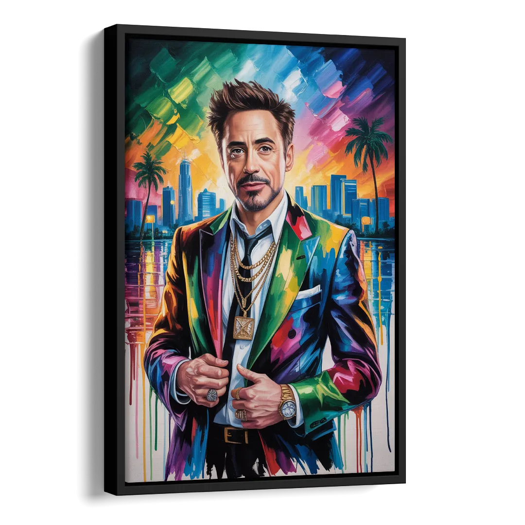 Iron Spirit Side - Black Canvas Wall Art