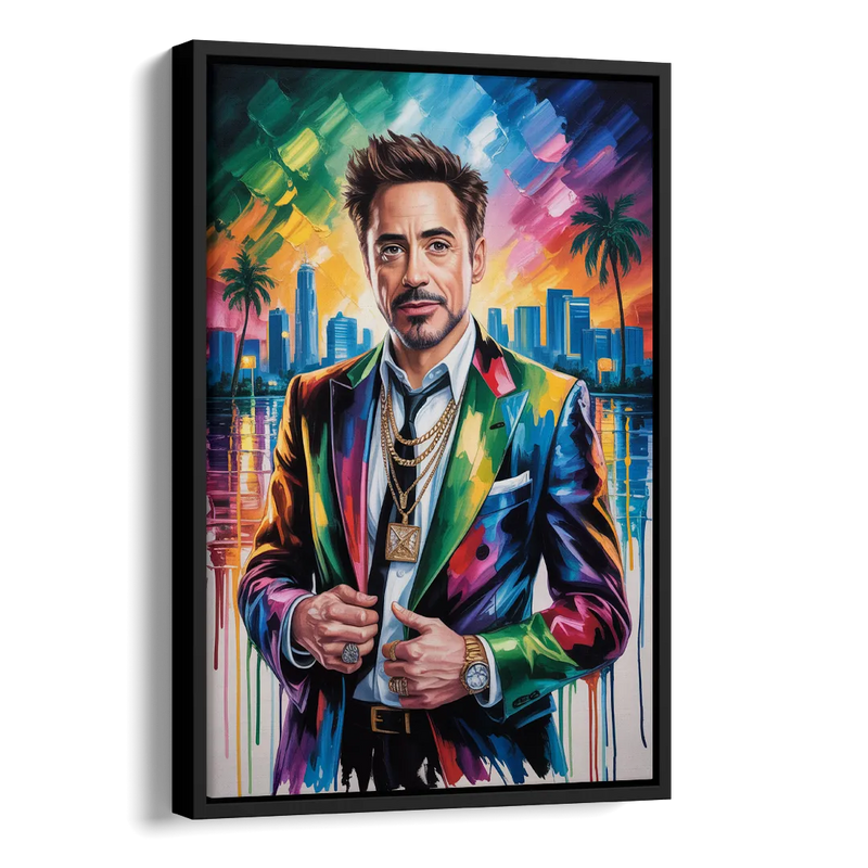 Iron Spirit Side - Black Canvas Wall Art