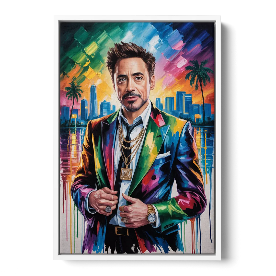 Iron Spirit Front - White Canvas Wall Art