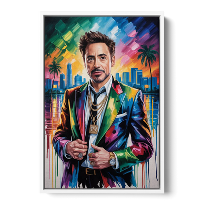 Iron Spirit Front - White Canvas Wall Art