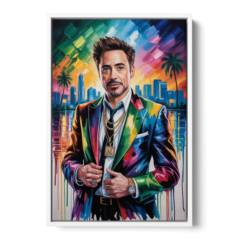 Iron Spirit Front - White Canvas Wall Art