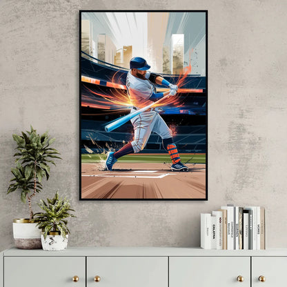 Irvine Baseball Dreams Sitting Room - Black Canvas Wall Art
