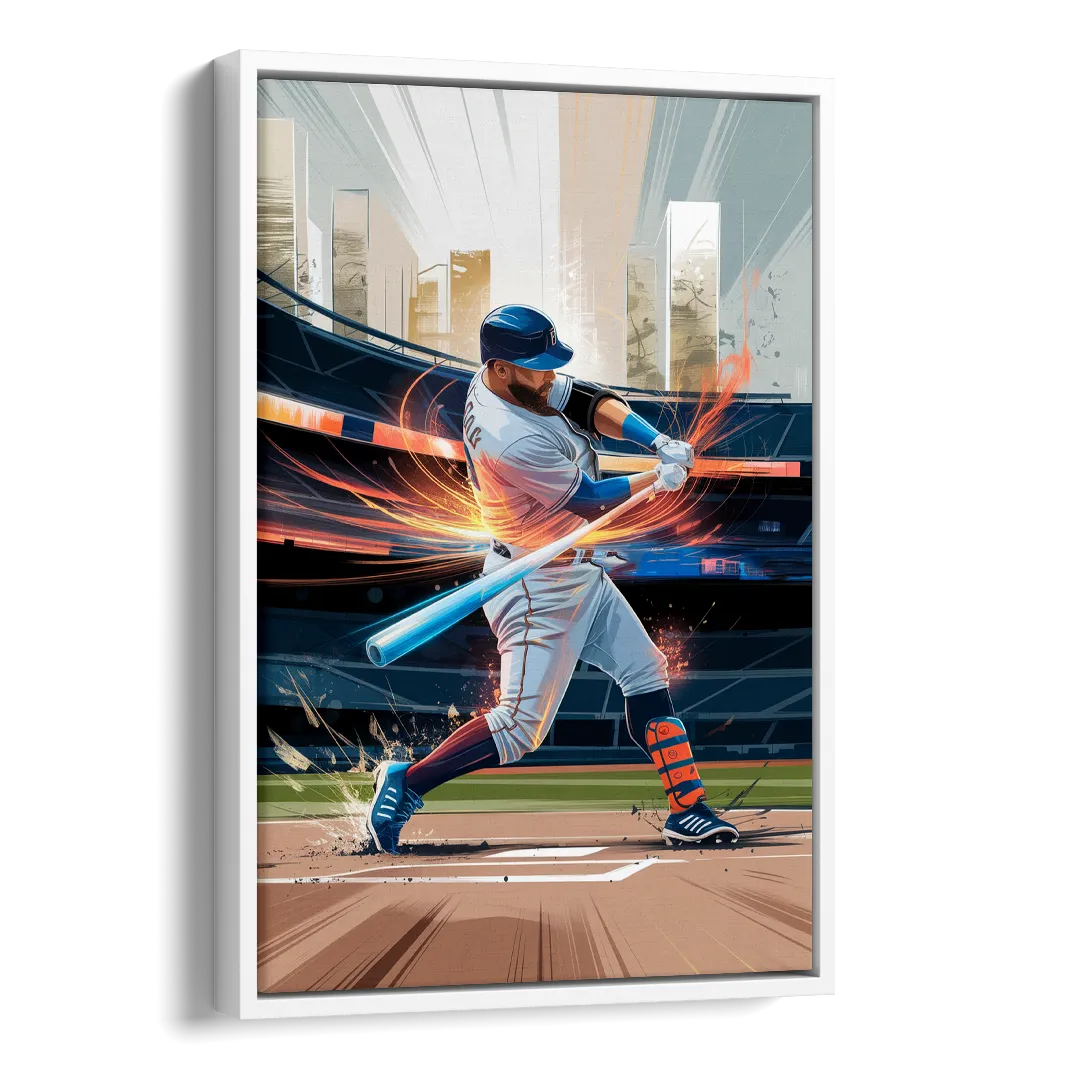 Irvine Baseball Dreams Side - White Canvas Wall Art